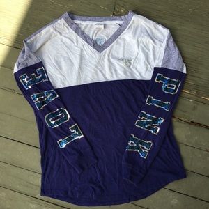 VS Pink Sequin Long Sleeve Tee